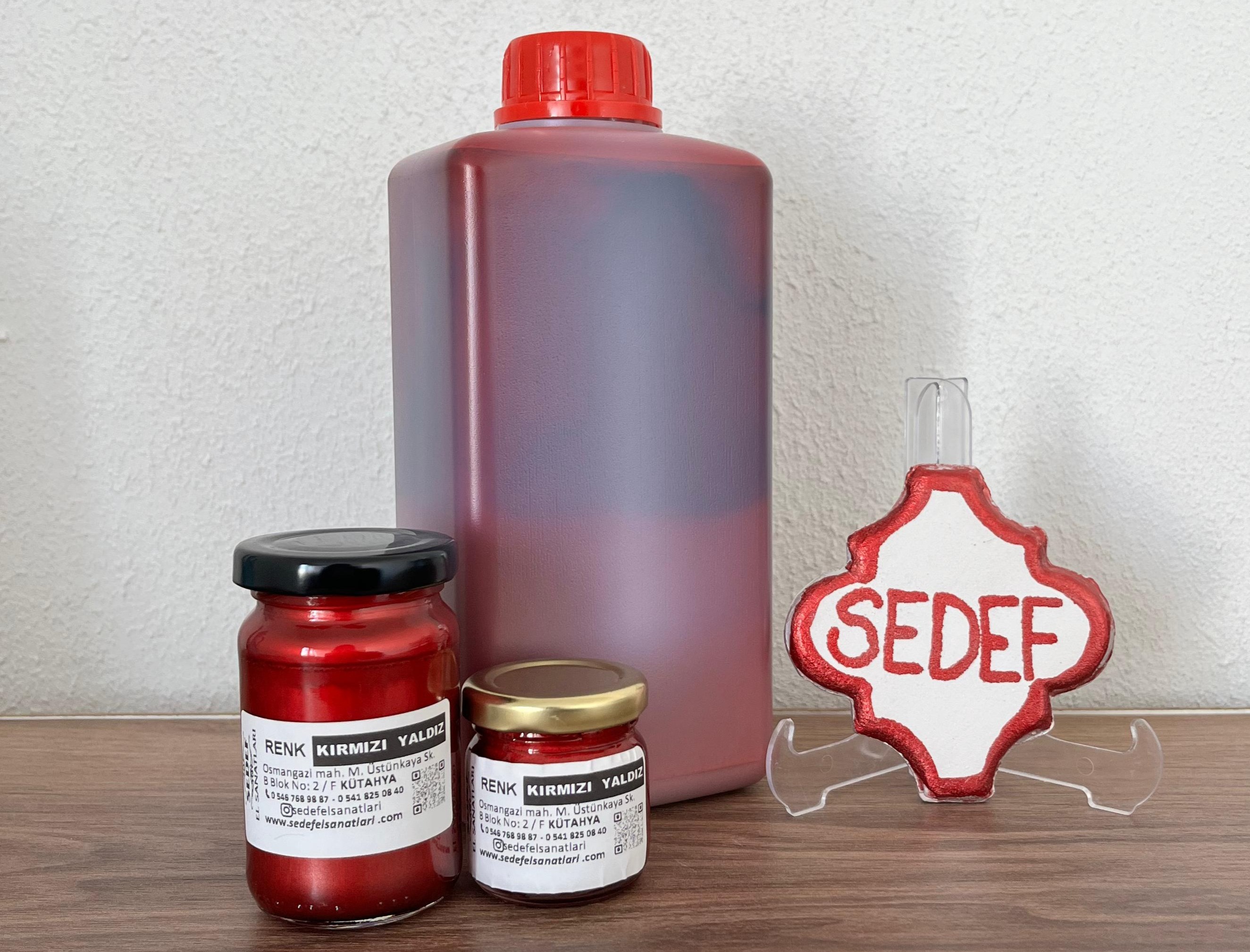 Sır Üstü Yaldız Kırmızı Yaldız