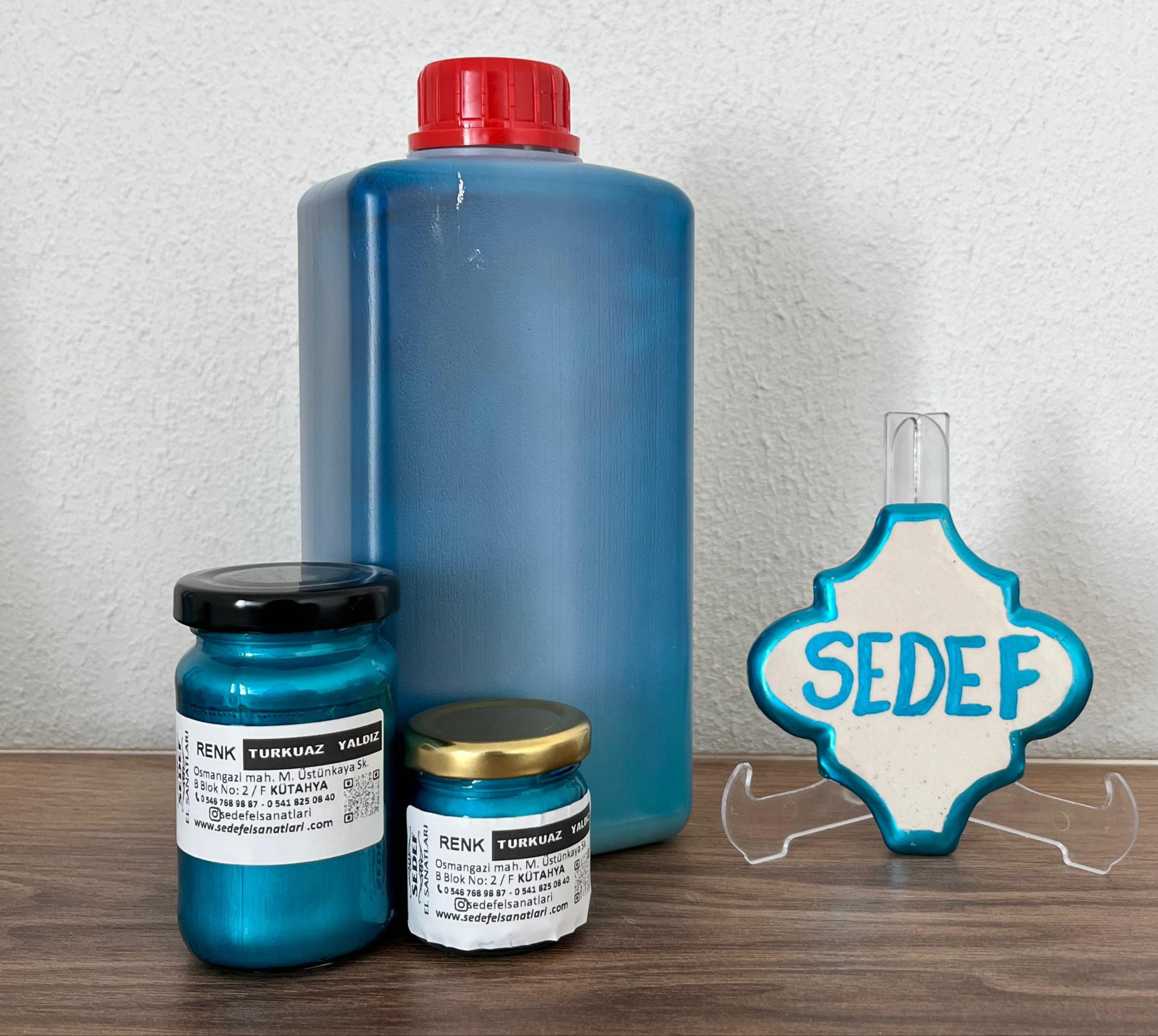 Sır Üstü Yaldız Turkuaz Yaldız